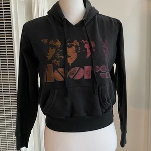 Doors Black Cropped Hoodie